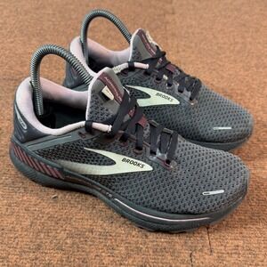 Brooks Adrenaline GTS 22 Womens 8 Wide D Grey Lilac Running Shoes 1203531D015 C+